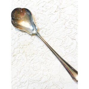 Vintage Gorham Old French Silverplate 10 inch Solid Salad  Shell Spoon N 119